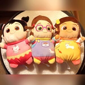 EUC Lot of 3 Cocomelon Squishmallow Hug Mees...Nina, CeCe, and Bella
